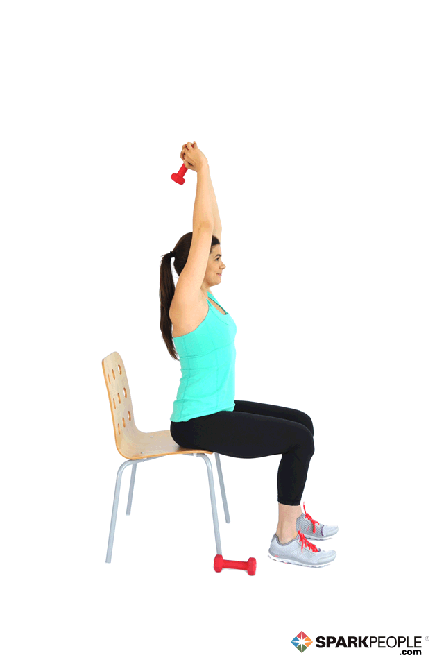 Seated Dumbbell Triceps Extensions Exercise